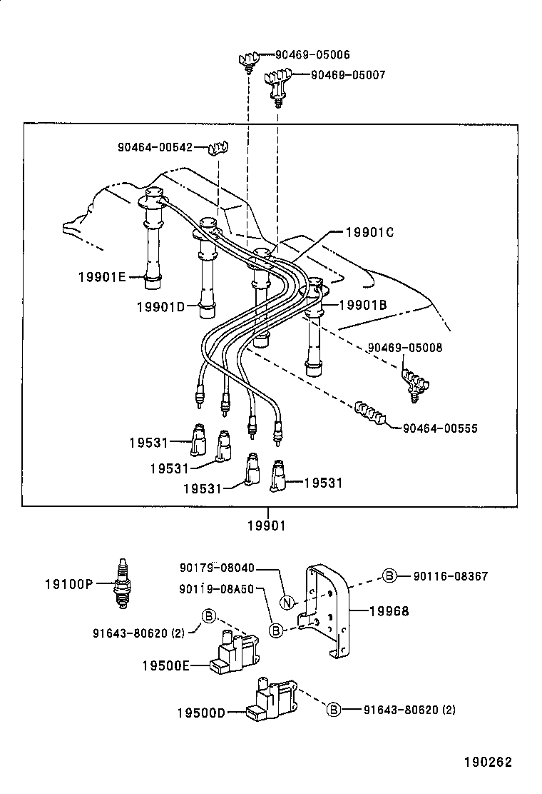 90116-06041 BOLT, STUD(FOR INTAKE MANIFOLD TO GLOW PLUG CONNECTOR NO.1) product image