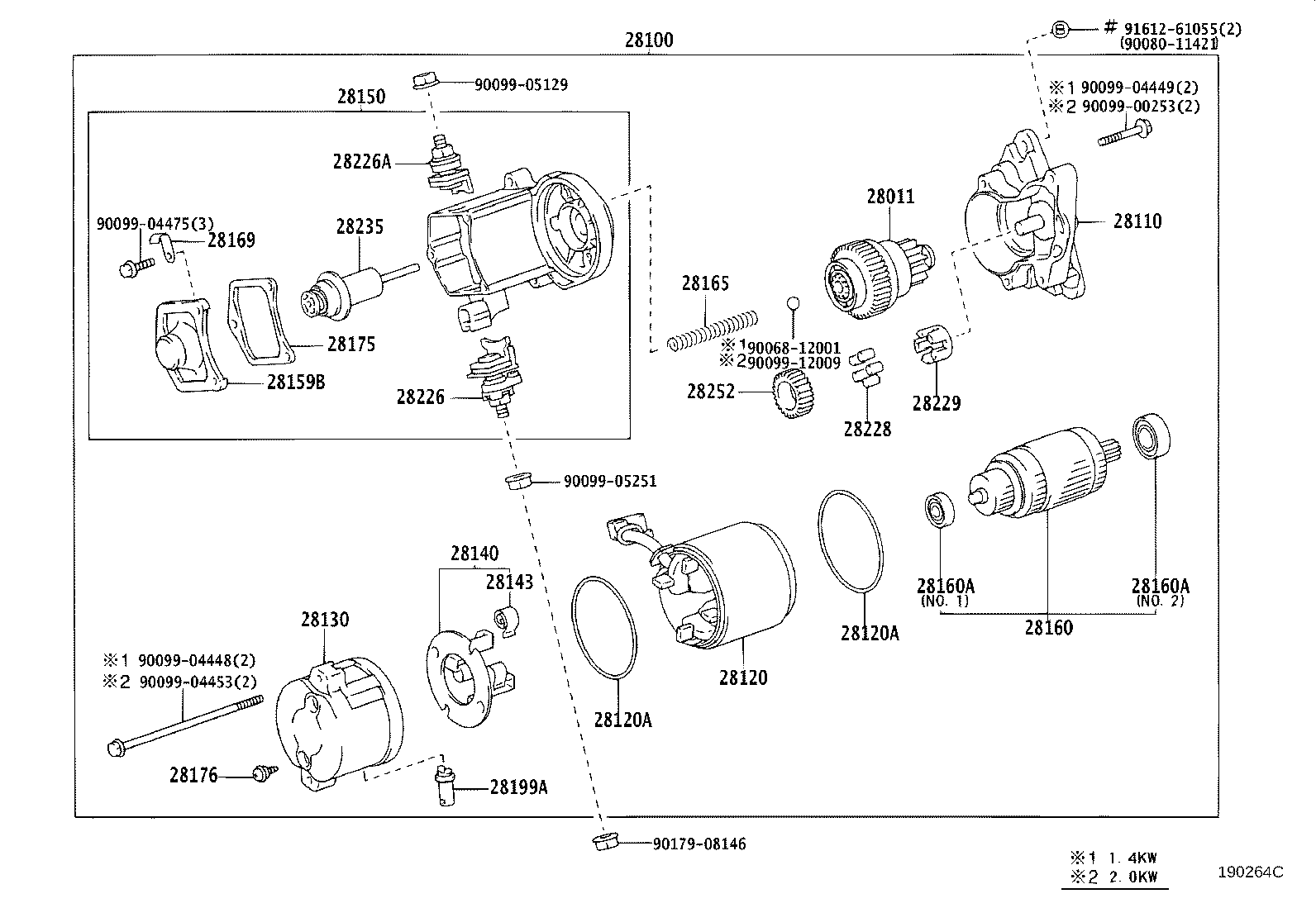 Toyota 28100-07010 STARTER ASSY