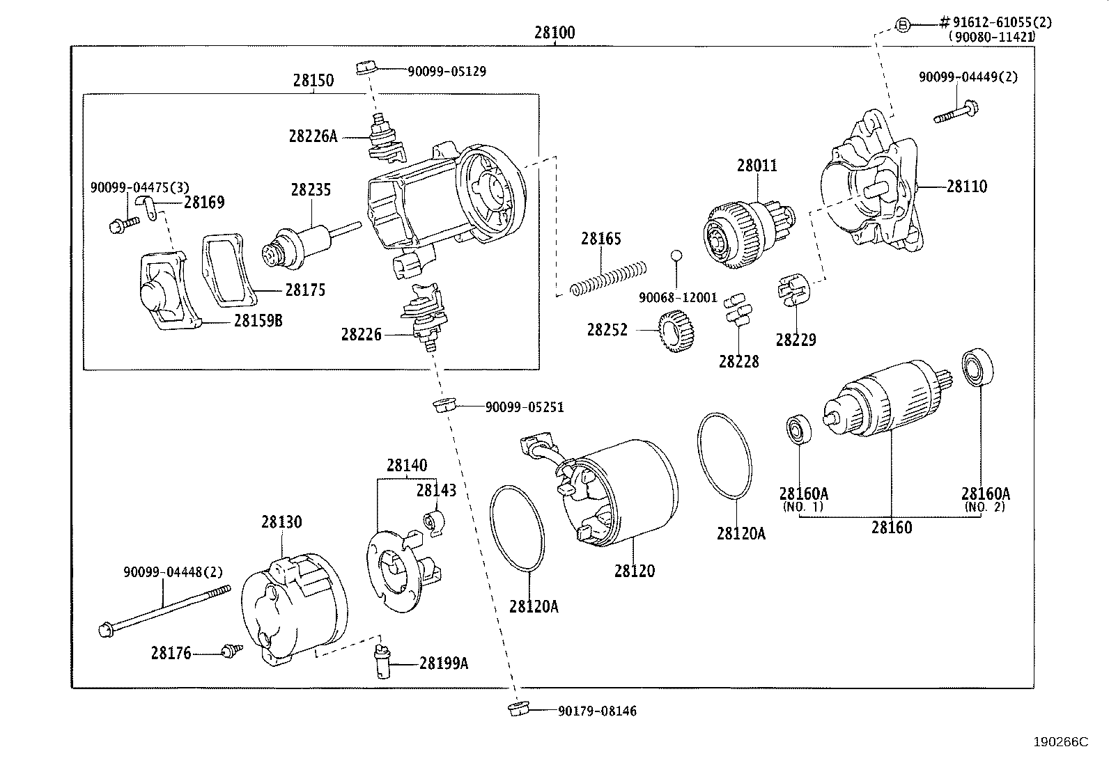 Toyota 28150-75070 SWITCH ASSY, MAGNET STARTER