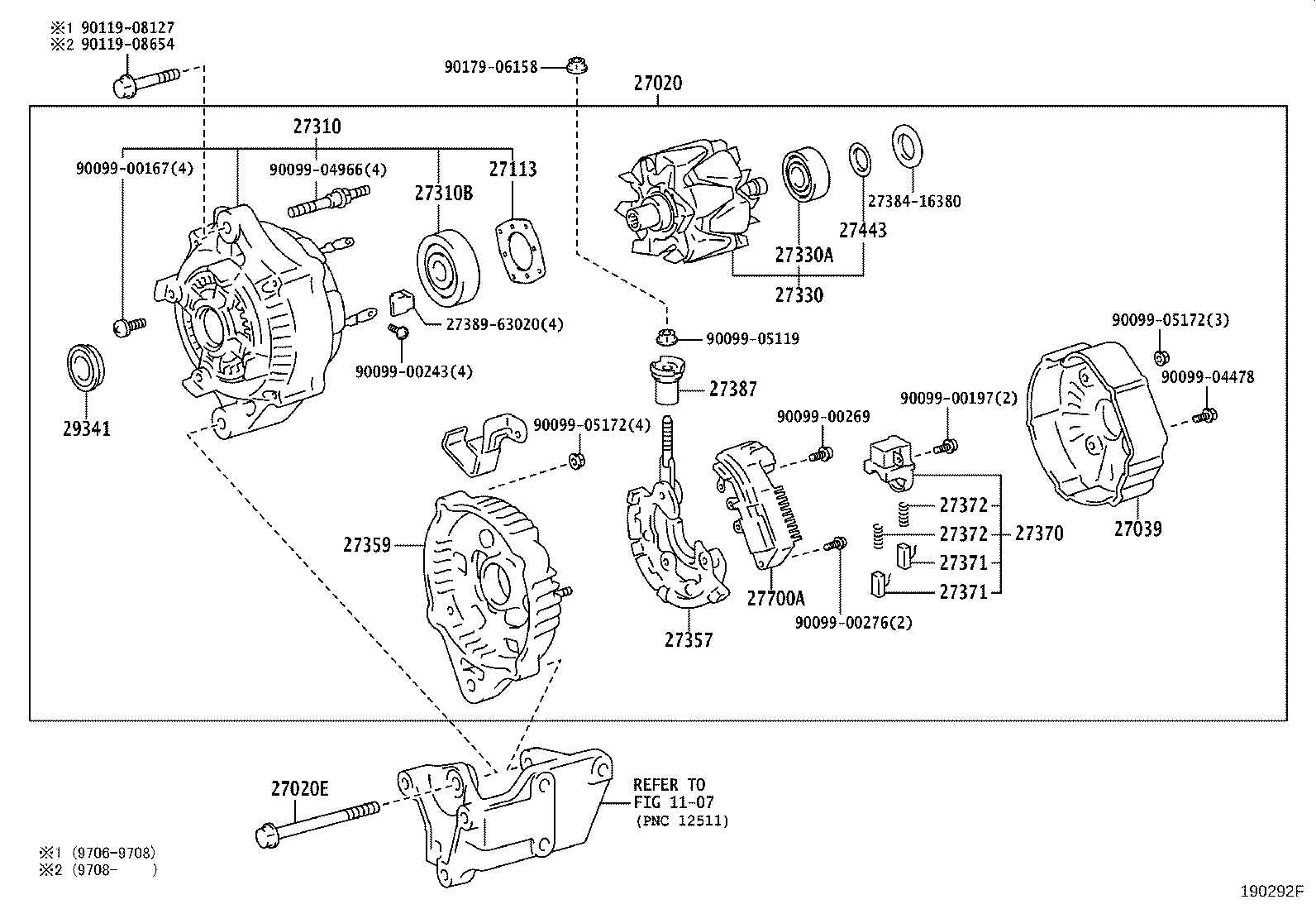 27060-54270 ALTERNATOR ASSY product image