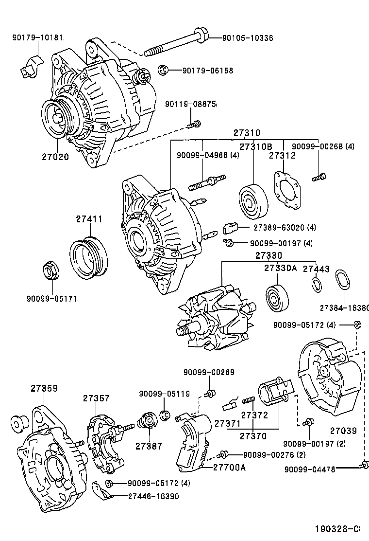 27060-74700 ALTERNATOR ASSY product image