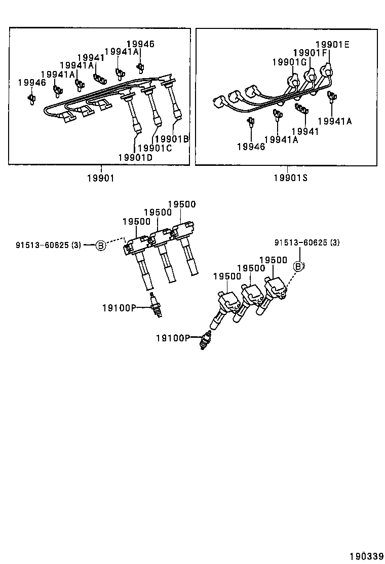 90919-15499 CORD, SPARK PLUG RESISTIVE, NO.4 product image