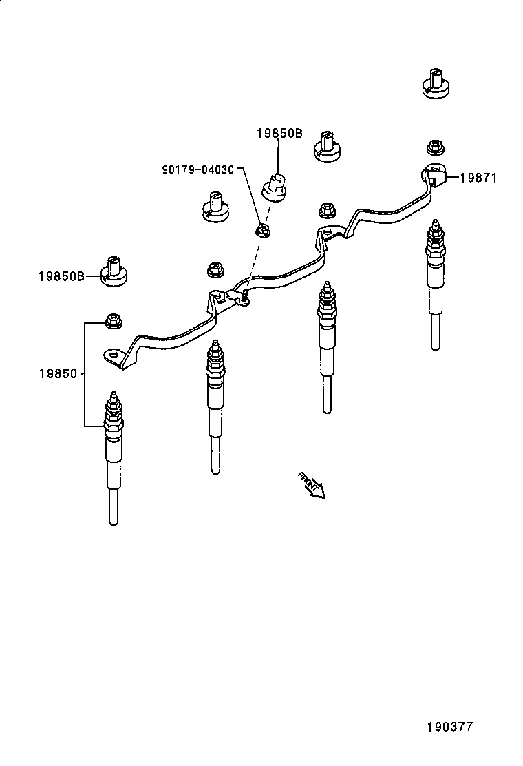19871-64040 CONNECTOR, GLOW PLUG NO.1 product image