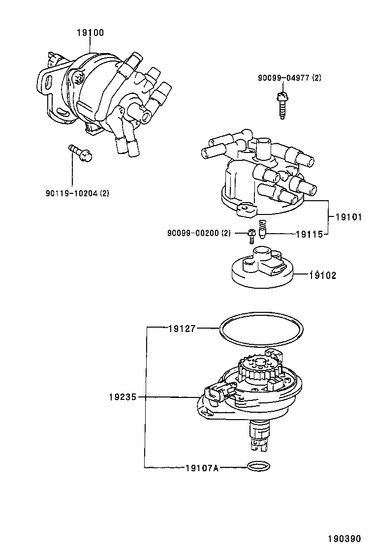 19101-88462 CAP SUB-ASSY, DISTRIBUTOR product image