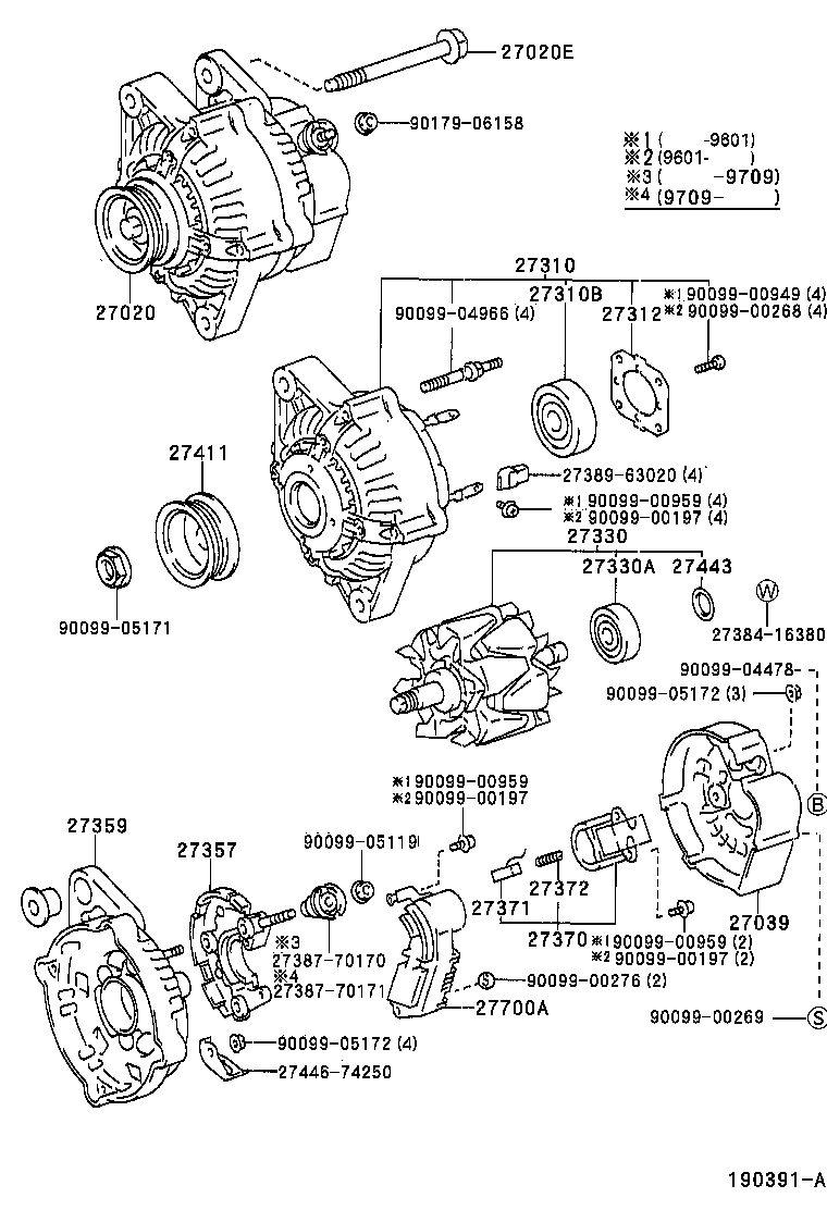 27060-74740 ALTERNATOR ASSY product image