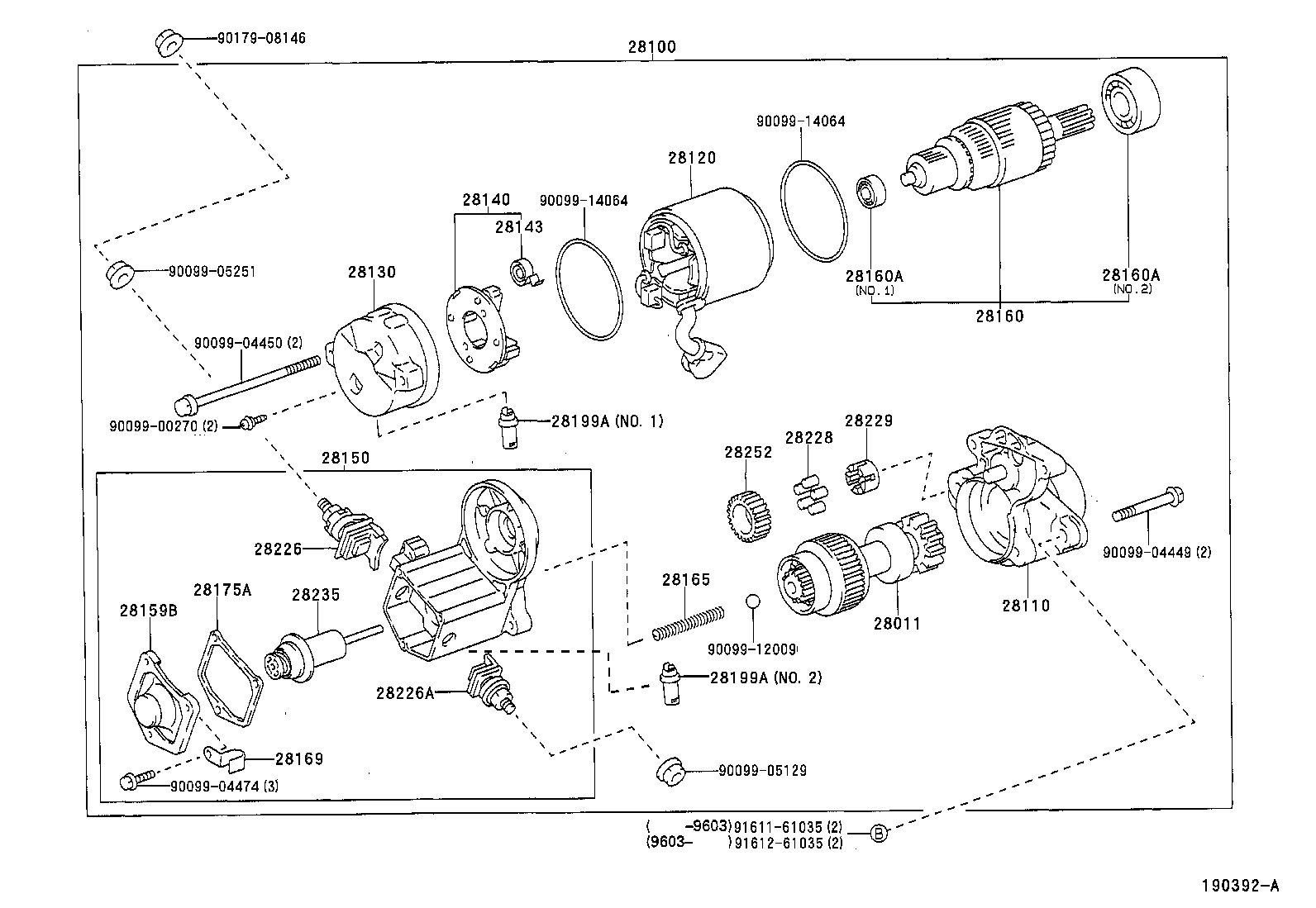 Toyota 28140-74120 HOLDER ASSY, STARTER BRUSH