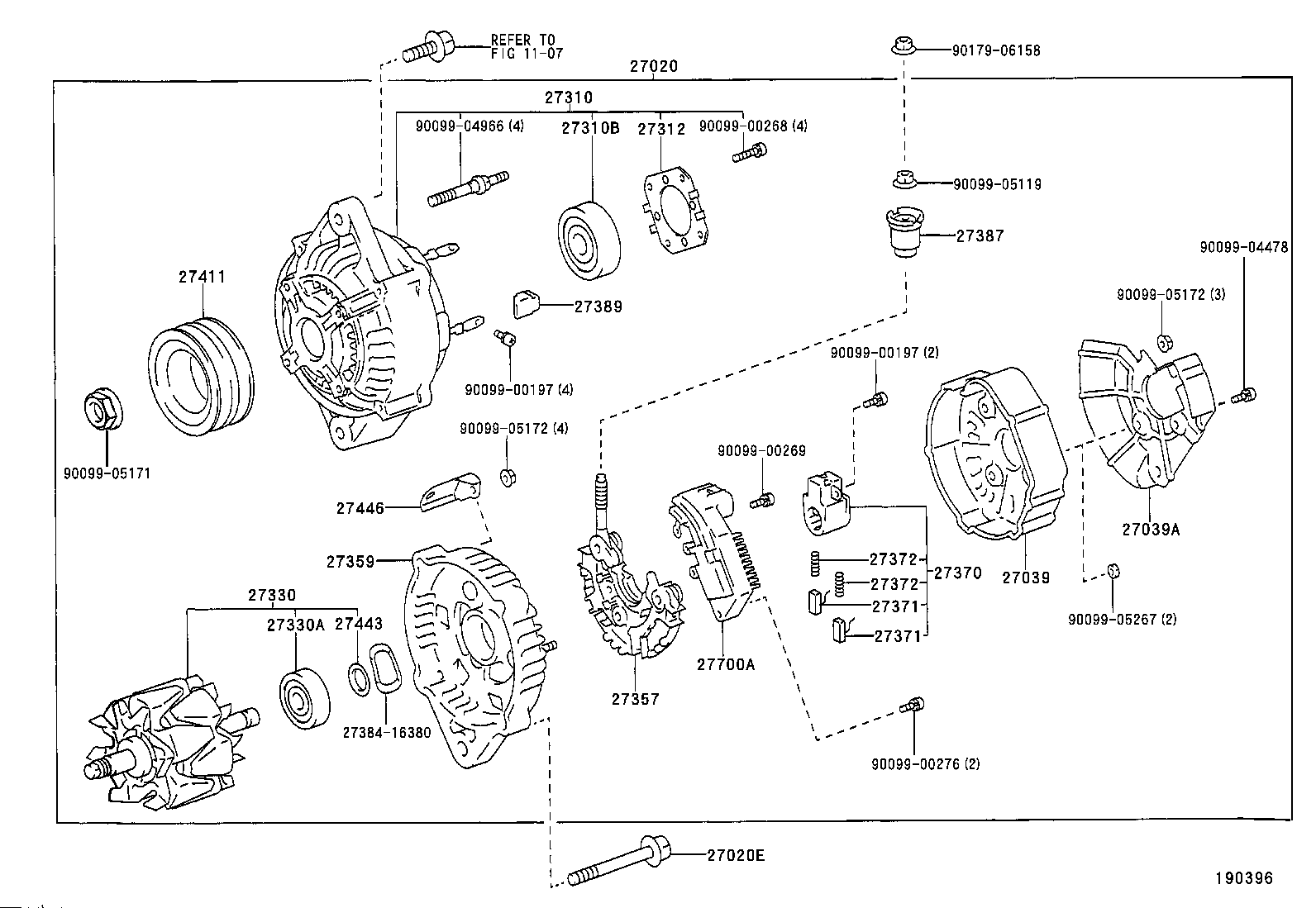 27060-58300 ALTERNATOR ASSY product image