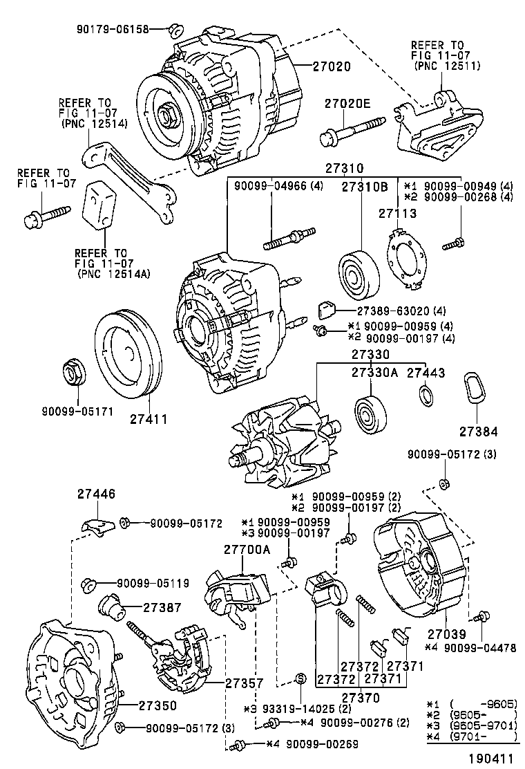 27060-64110 ALTERNATOR ASSY product image
