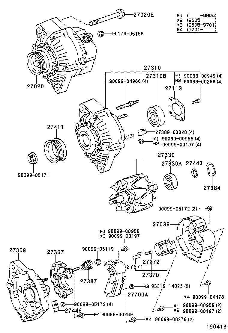 27060-64110 ALTERNATOR ASSY product image