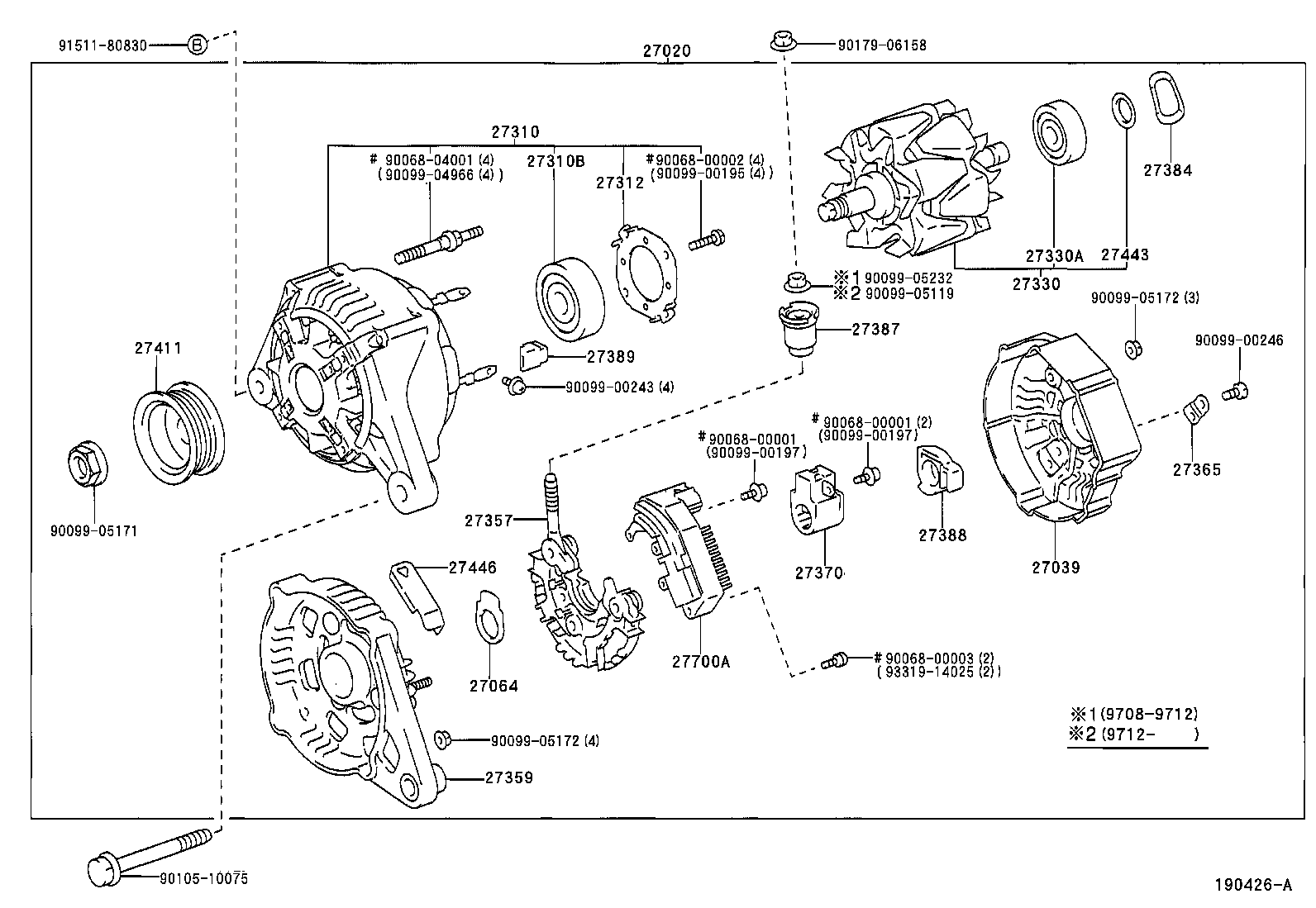 27060-0D010 ALTERNATOR ASSY product image