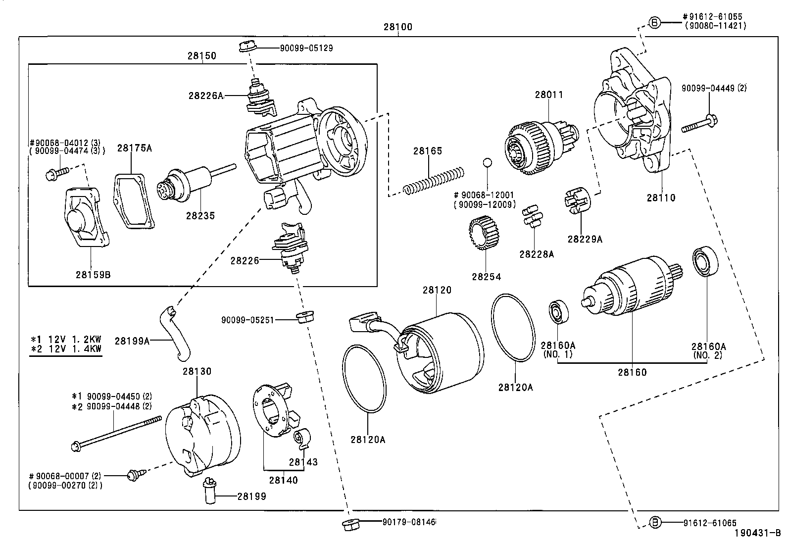 Toyota 28226-64200 STARTER KIT, BATTERY TERMINAL