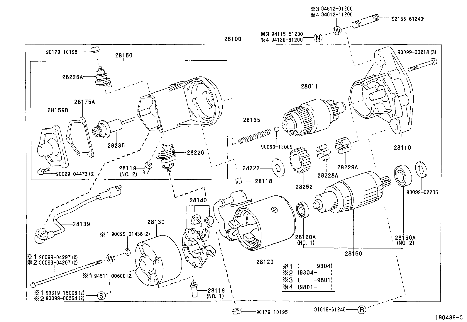 Toyota 28100-17080 STARTER ASSY