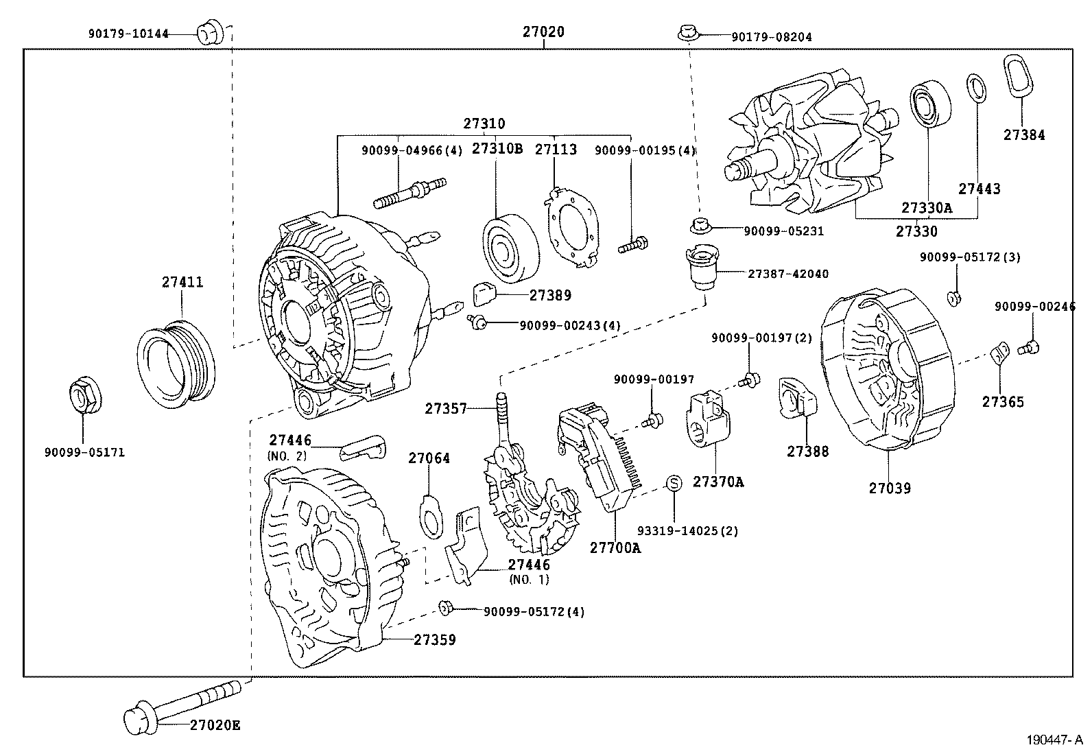 27060-50240 ALTERNATOR ASSY product image