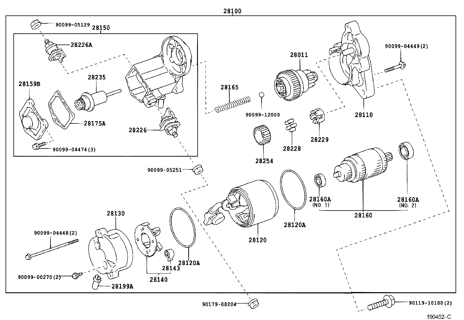 Toyota 28226-50080 STARTER KIT, BATTERY TERMINAL