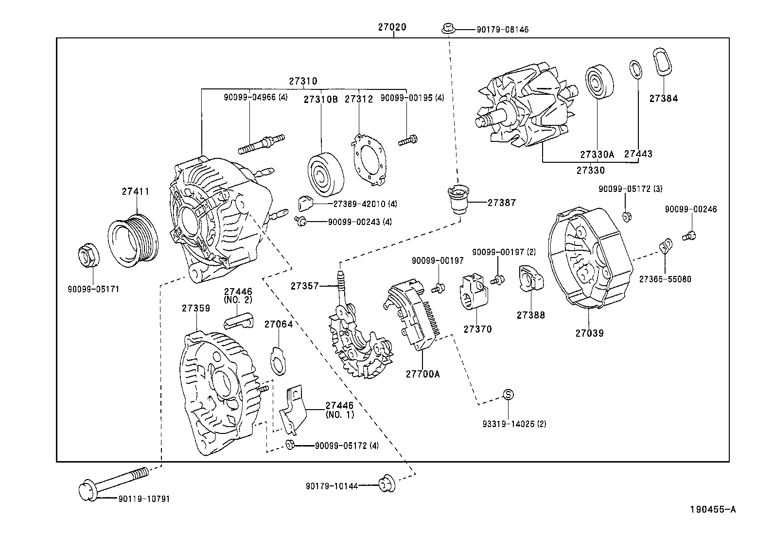 Toyota 27330-50190 ROTOR ASSY, ALTERNATOR