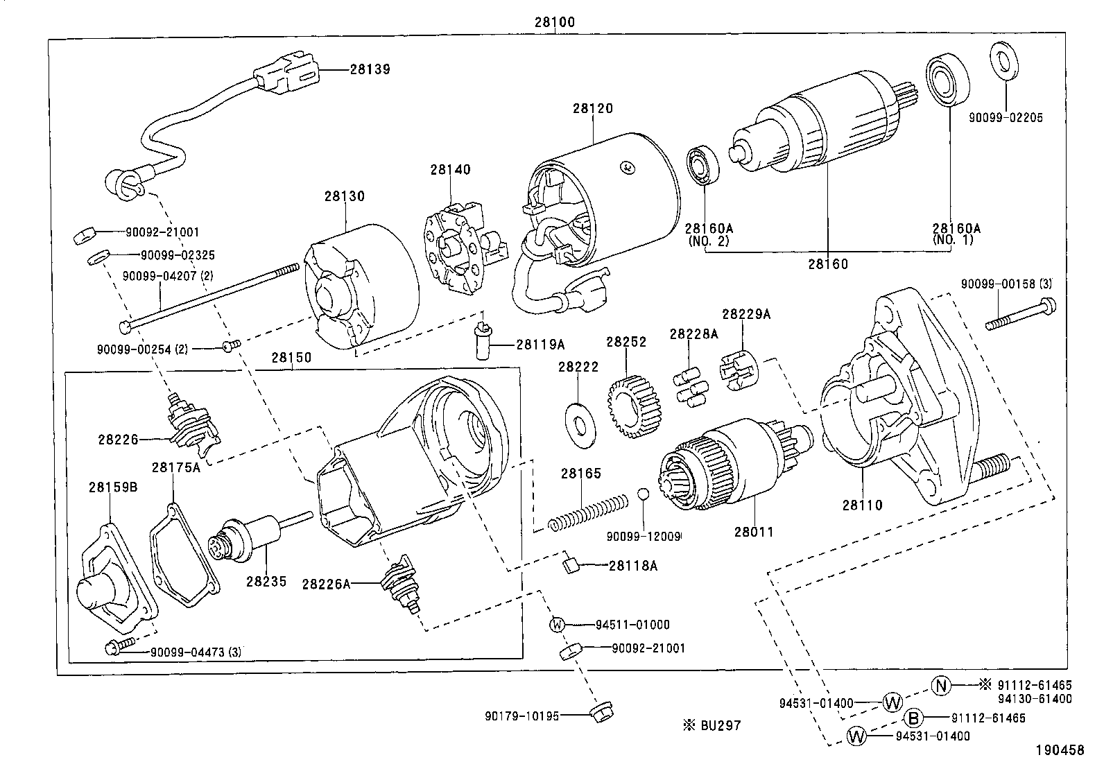 28133-89101 FRAME ASSY, STARTER COMMUTATOR END product image