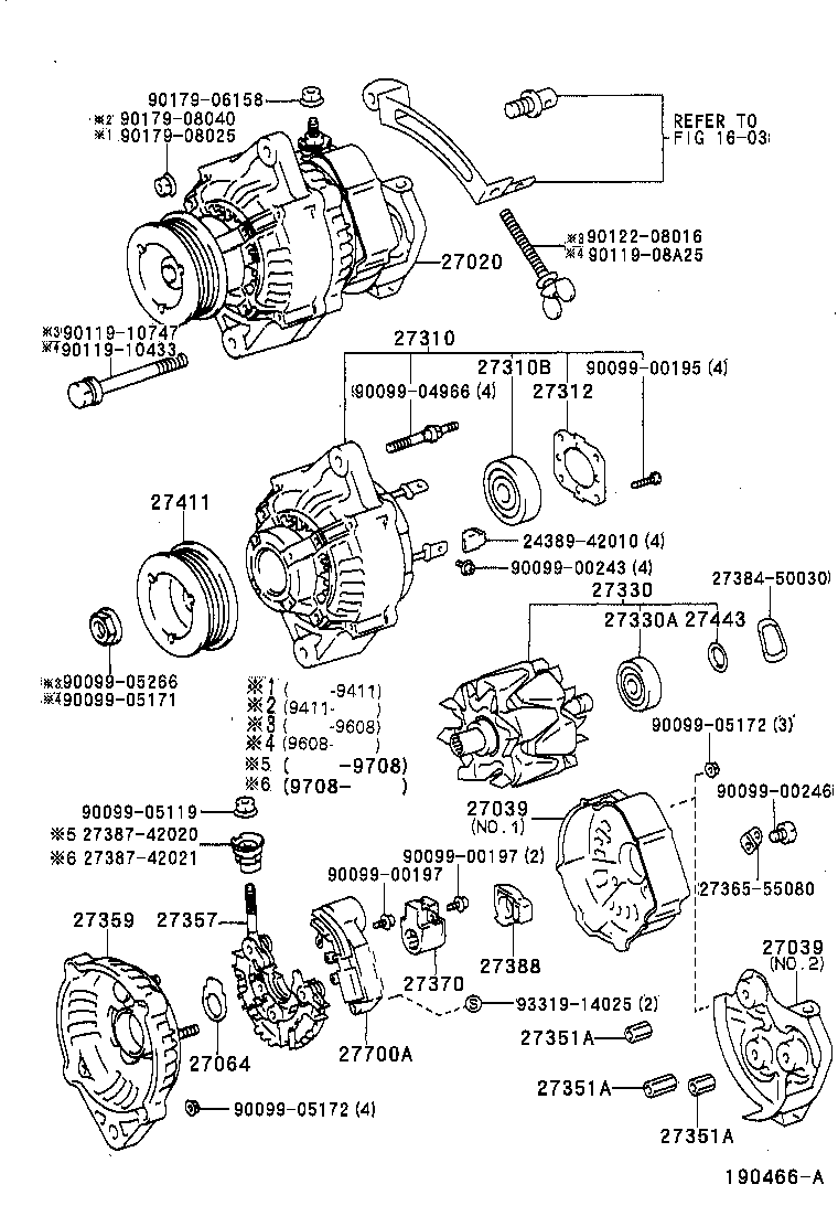 27310-64480 FRAME ASSY, DRIVE END, ALTERNATOR product image