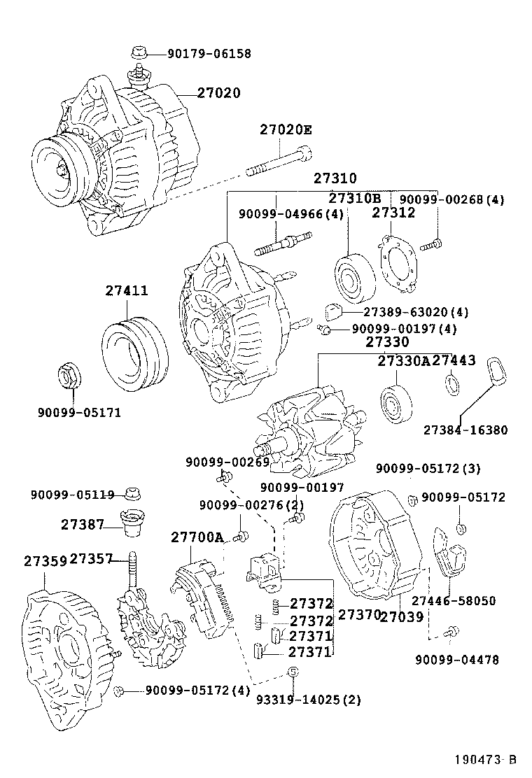 27039-58400 COVER, ALTERNATOR REAR END product image