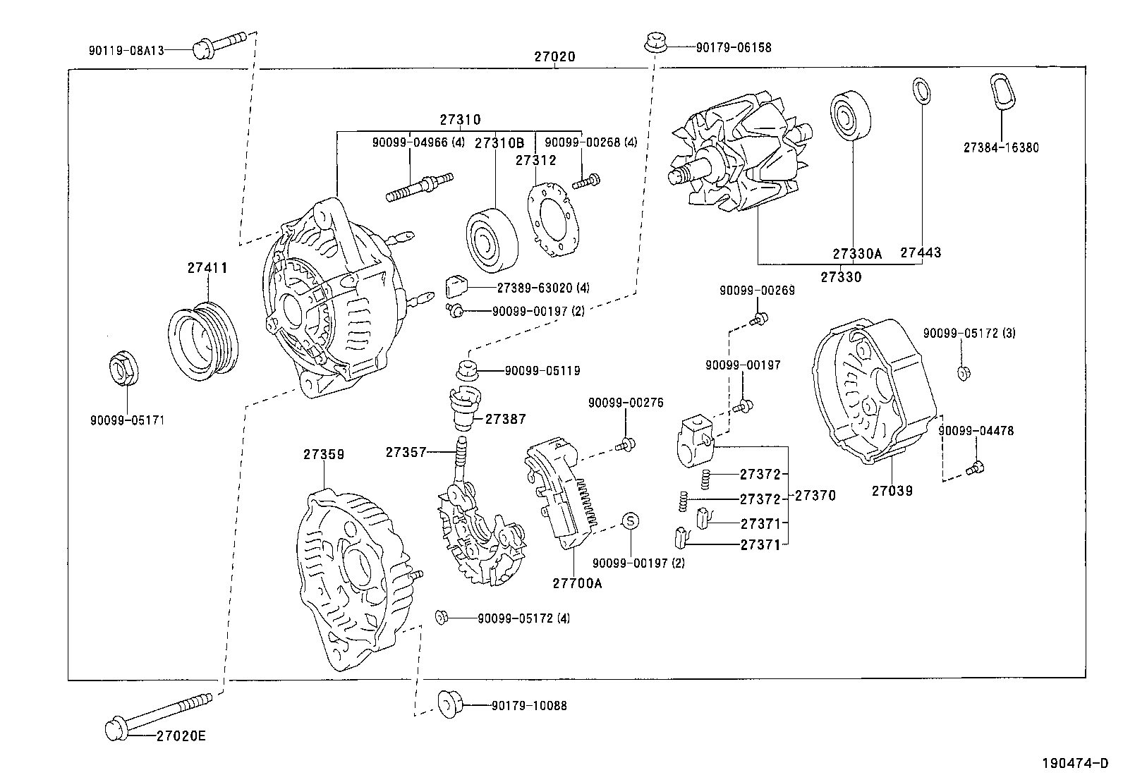 27039-58400 COVER, ALTERNATOR REAR END product image
