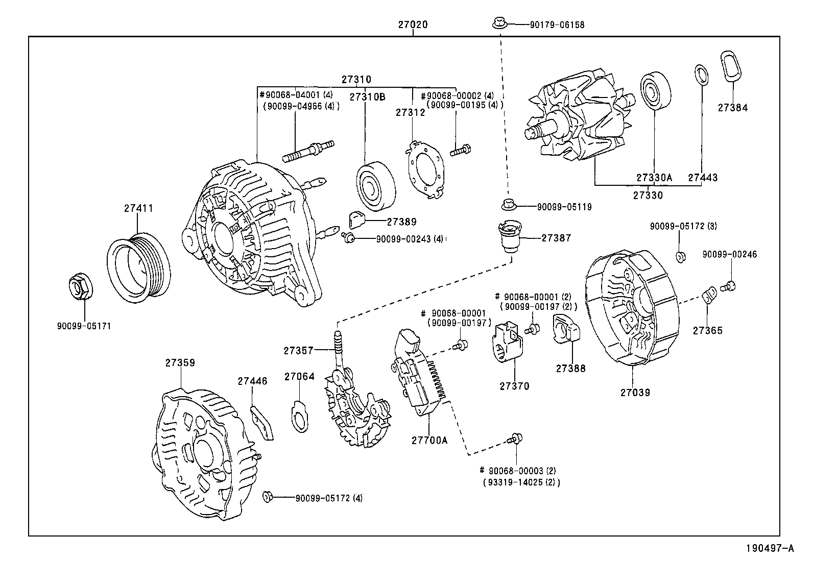 Toyota 27359-0A010 FRAME, ALTERNATOR RECTIFIER END