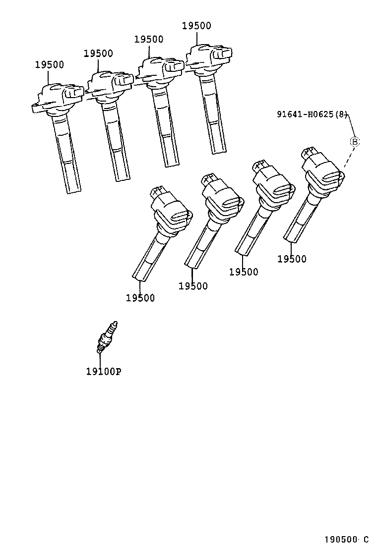 90919-02249 COIL ASSY, IGNITION product image