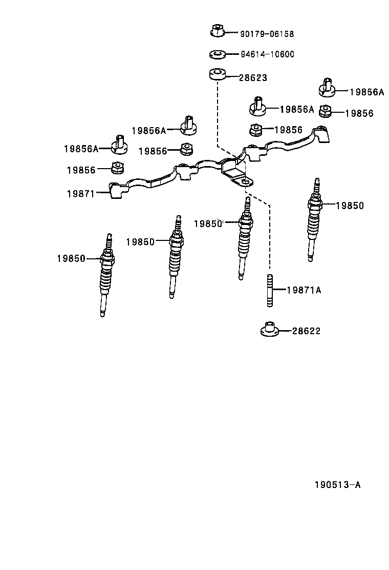 90919-21596 CORD SET, COIL & SPARK, W/RESISTIVE product image