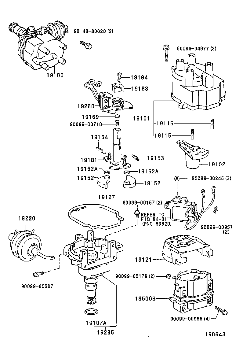 19030-72090 DISTRIBUTOR ASSY product image