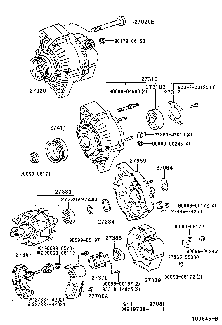 27060-74410 ALTERNATOR ASSY product image