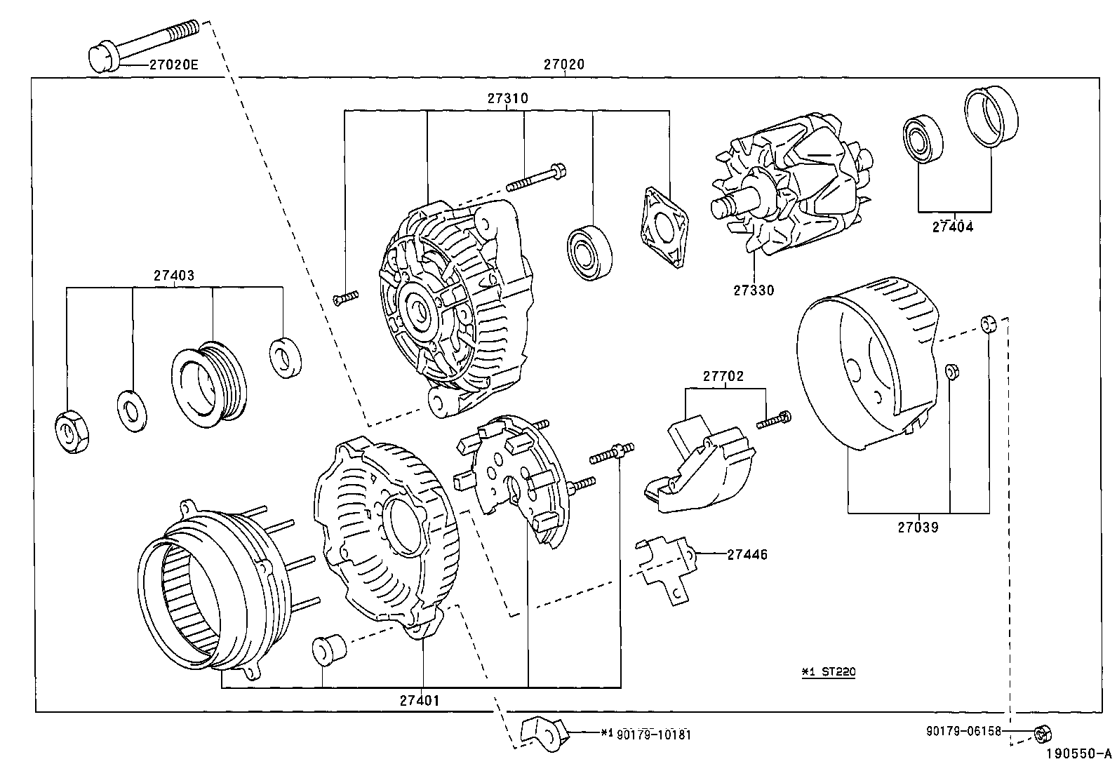 27310-02100 FRAME ASSY, DRIVE END, ALTERNATOR product image