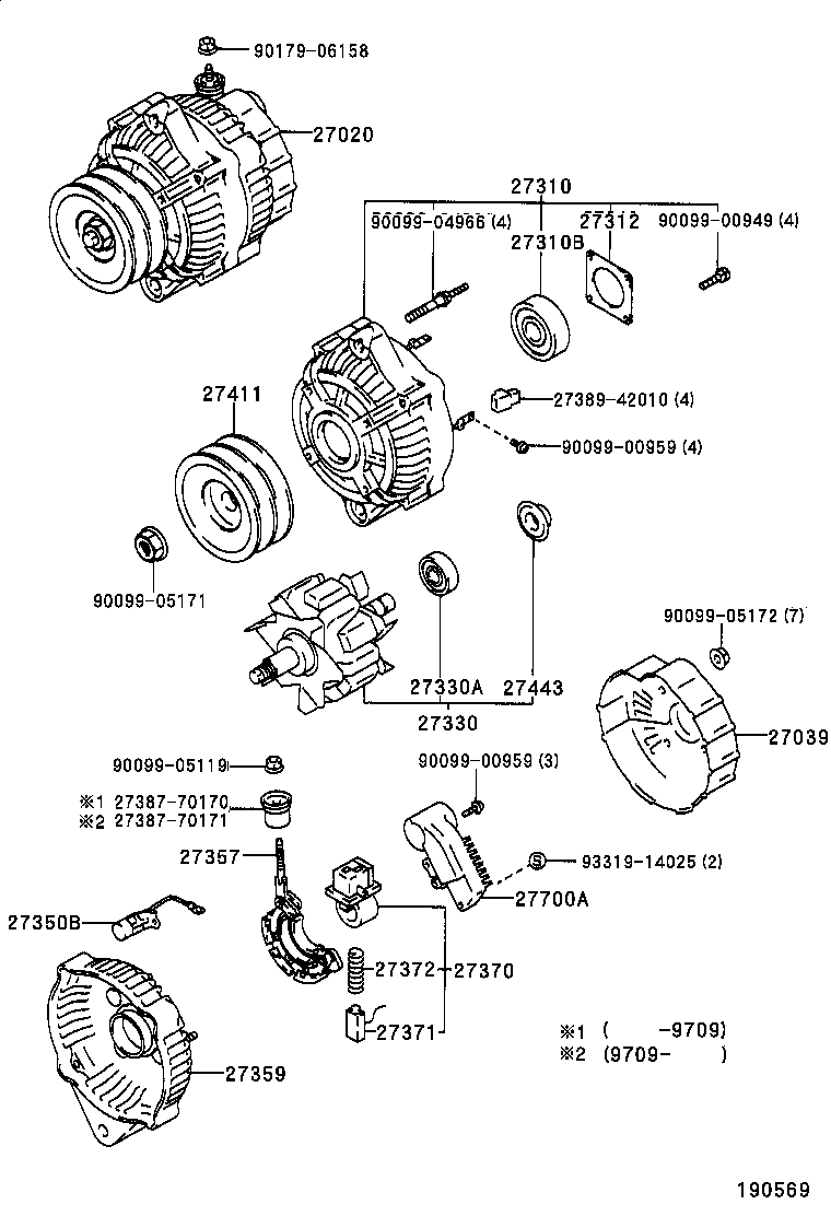 27060-17060 ALTERNATOR ASSY product image
