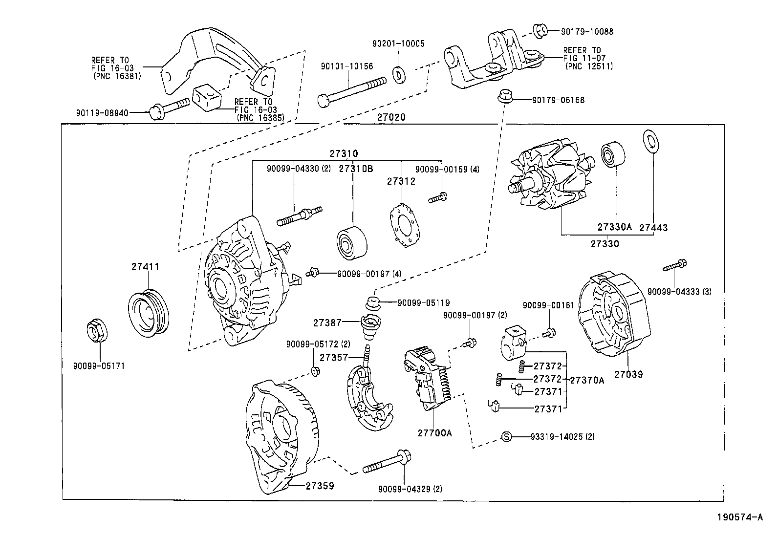 27060-54320 ALTERNATOR ASSY product image