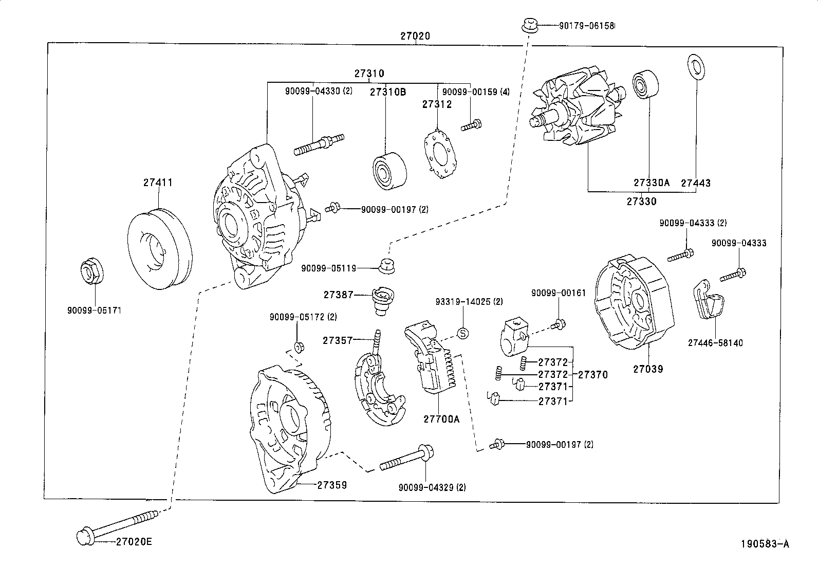 27039-58400 COVER, ALTERNATOR REAR END product image