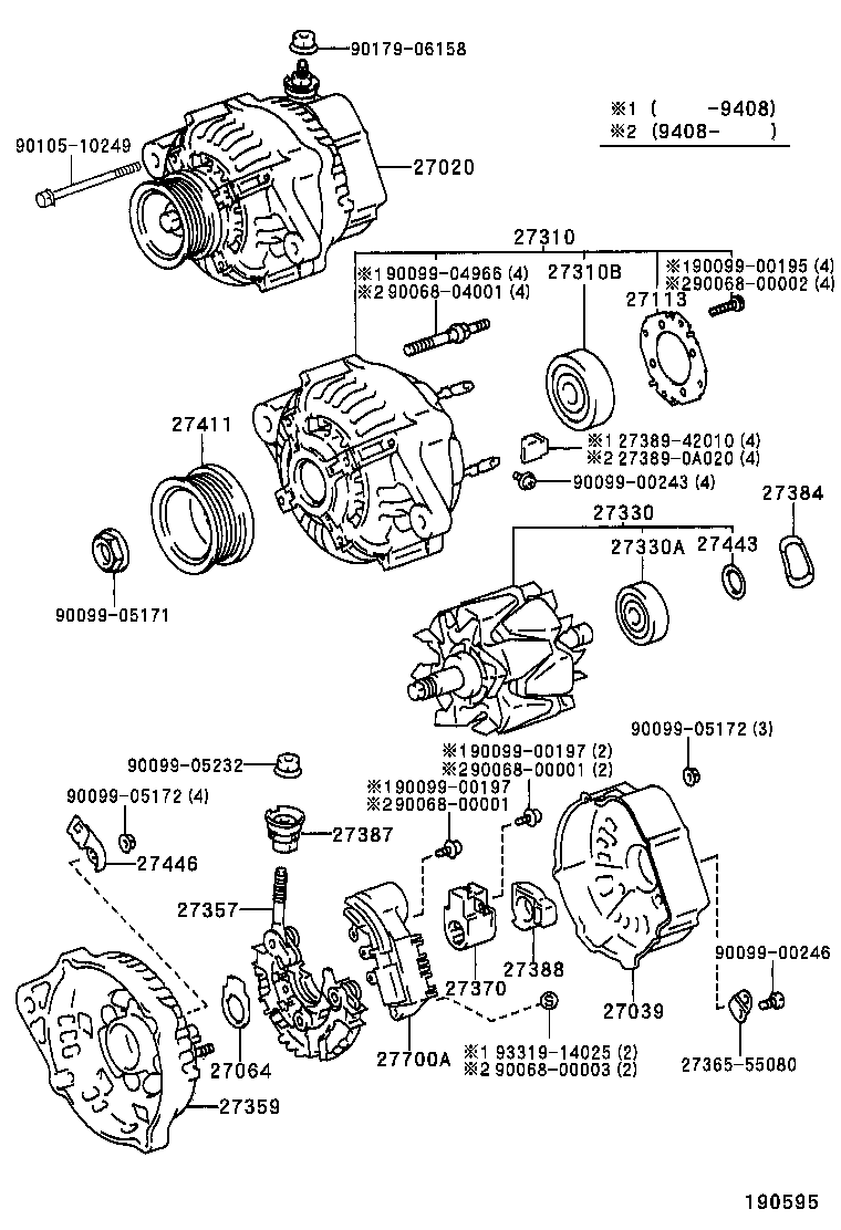 27310-74210 FRAME ASSY, DRIVE END, ALTERNATOR product image
