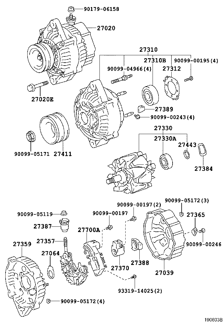 27060-58320 ALTERNATOR ASSY product image
