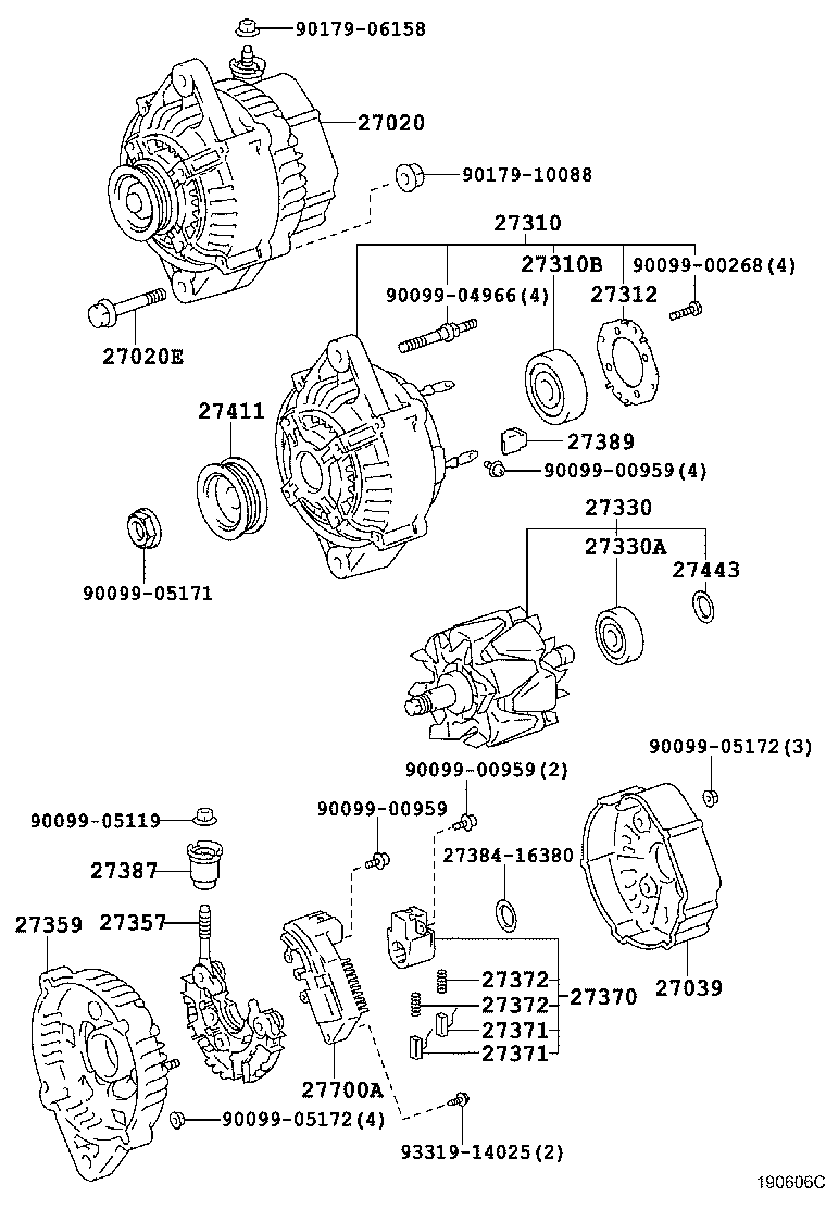 27060-58320 ALTERNATOR ASSY product image