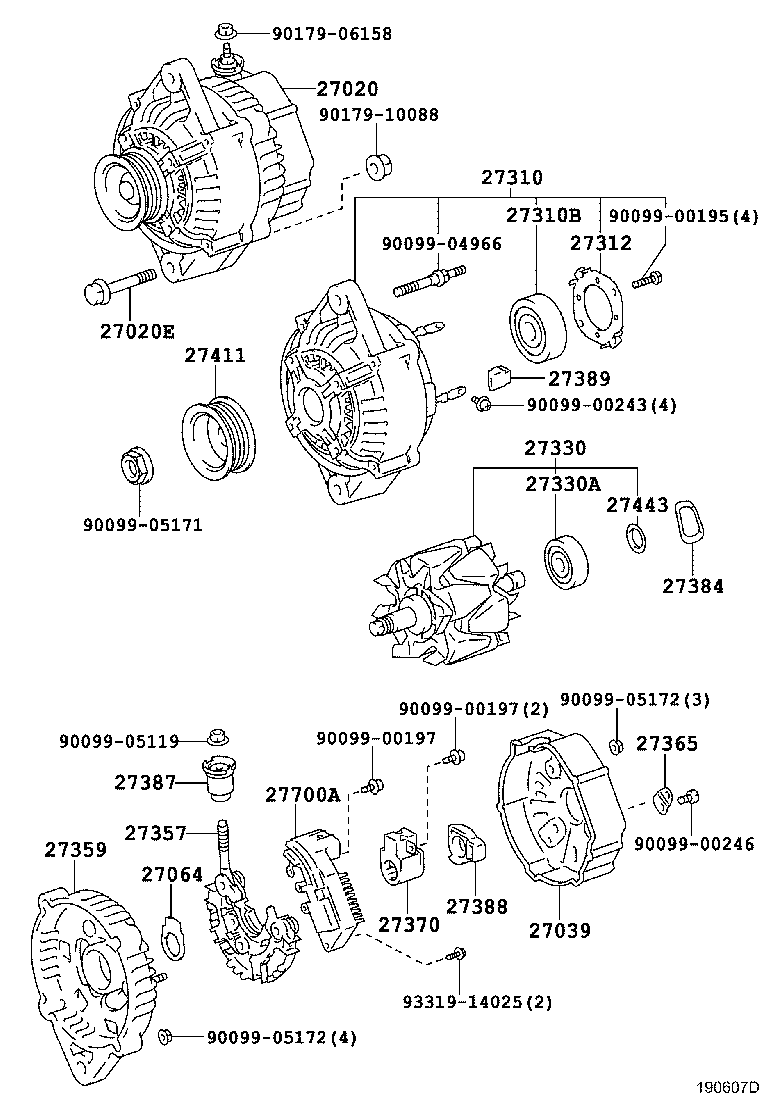 27060-58320 ALTERNATOR ASSY product image
