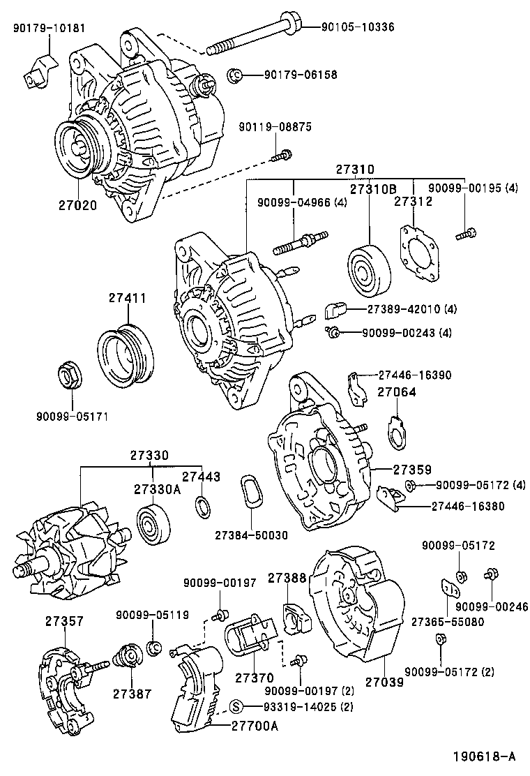 27060-16440 ALTERNATOR ASSY product image