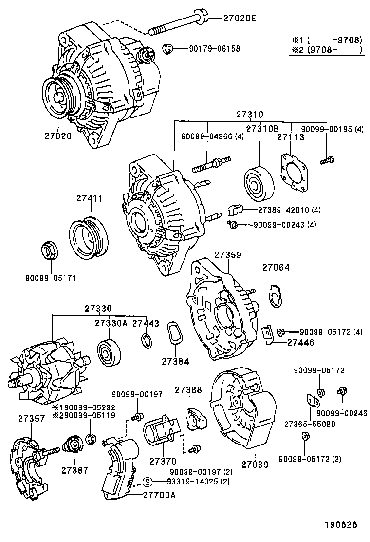 27060-64110 ALTERNATOR ASSY product image
