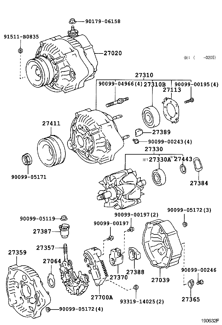 27060-62210 ALTERNATOR ASSY product image