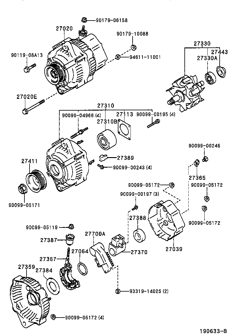 27060-62210 ALTERNATOR ASSY product image