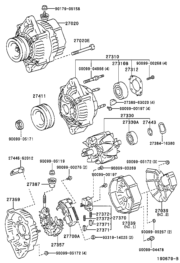 27060-89102 ALTERNATOR ASSY product image
