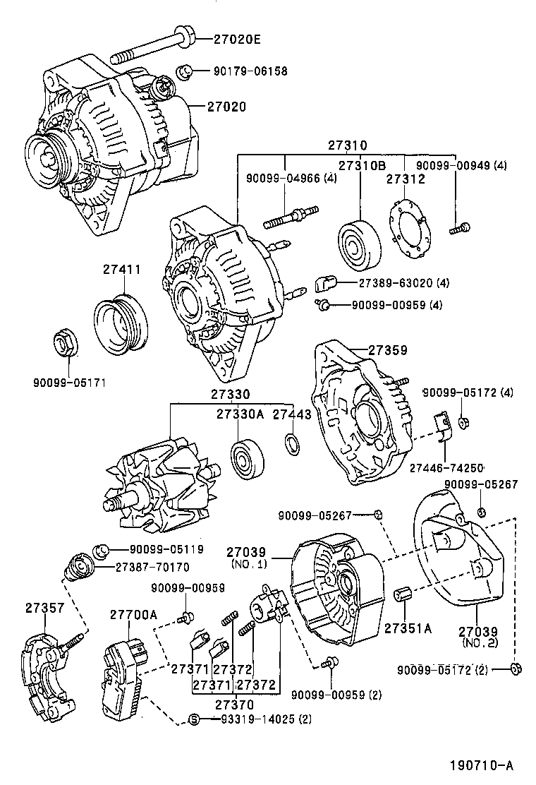 27039-74360 COVER, ALTERNATOR REAR END product image