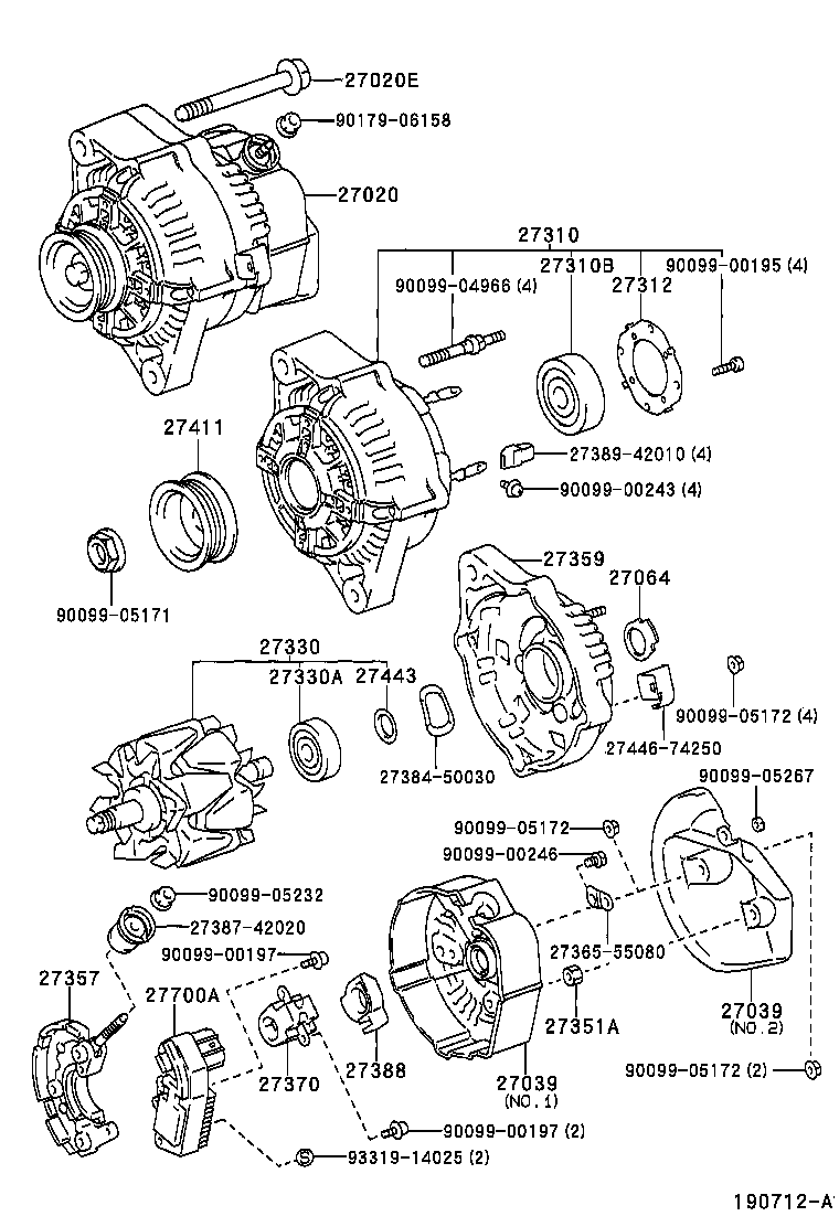 27039-74360 COVER, ALTERNATOR REAR END product image