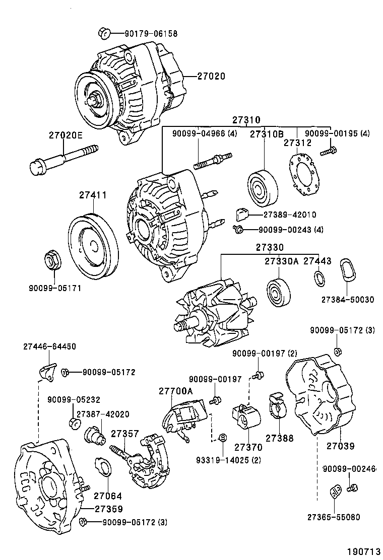 27039-74360 COVER, ALTERNATOR REAR END product image