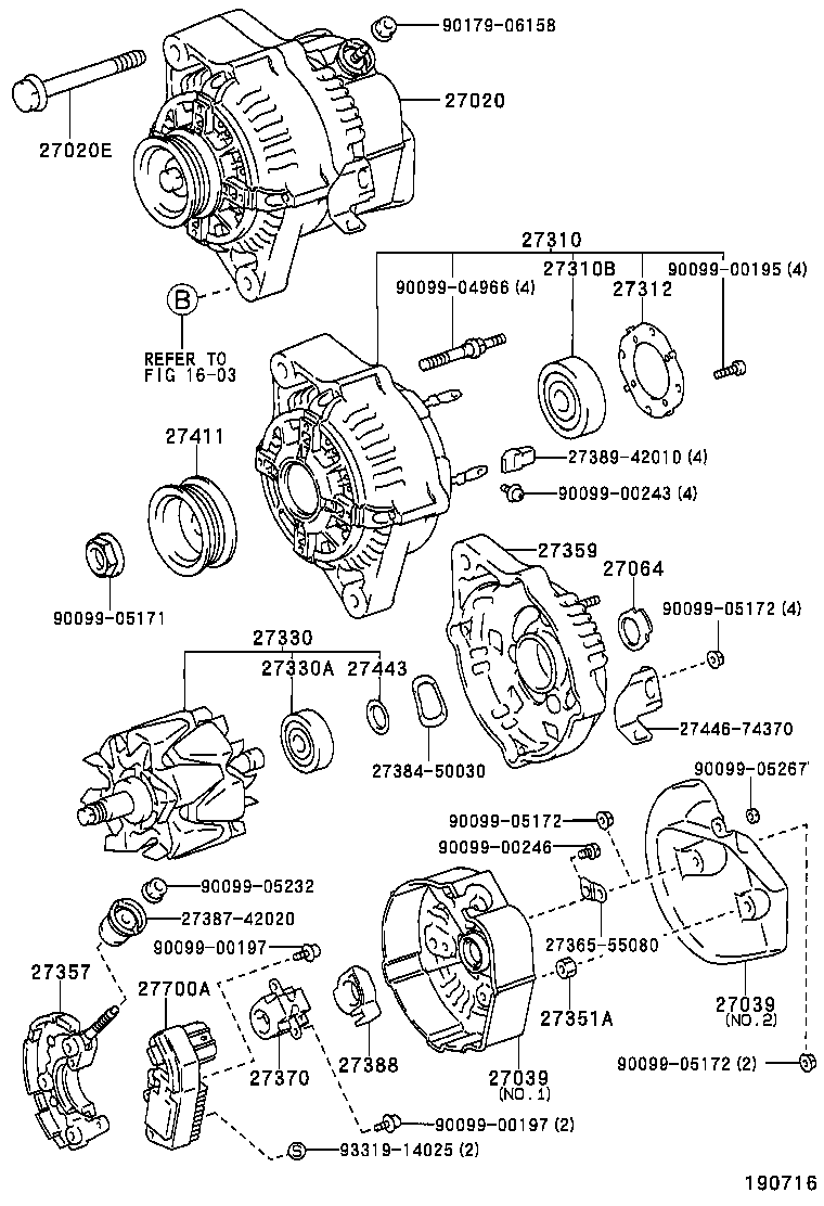 27039-74360 COVER, ALTERNATOR REAR END product image