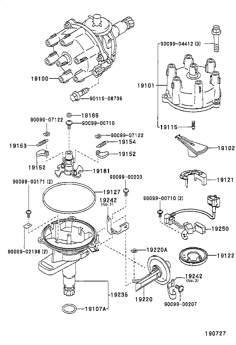 19100-70230 DISTRIBUTOR ASSY product image