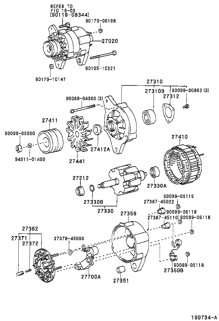 27060-66020 ALTERNATOR ASSY product image