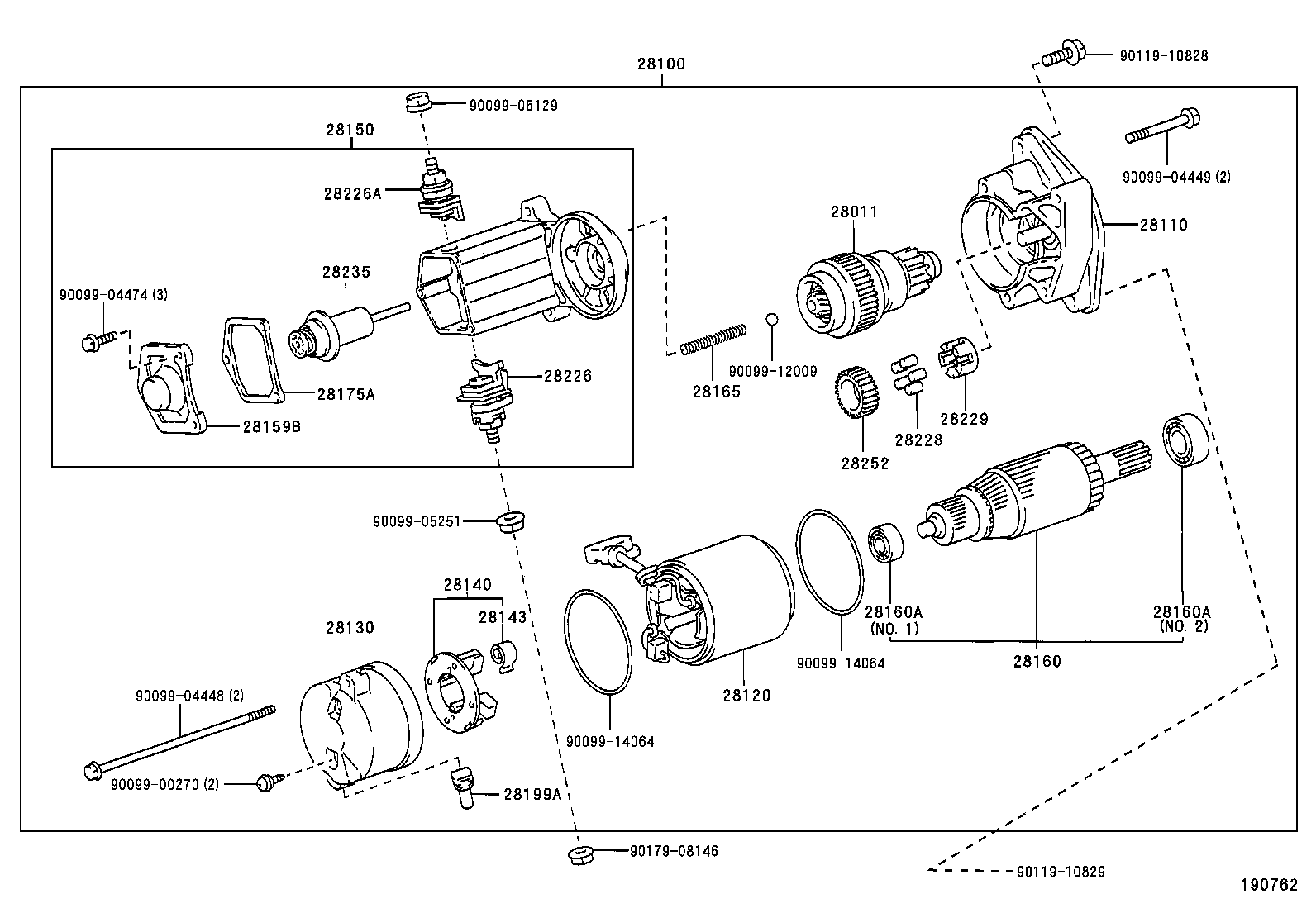 28150-74250 SWITCH ASSY, MAGNET STARTER product image