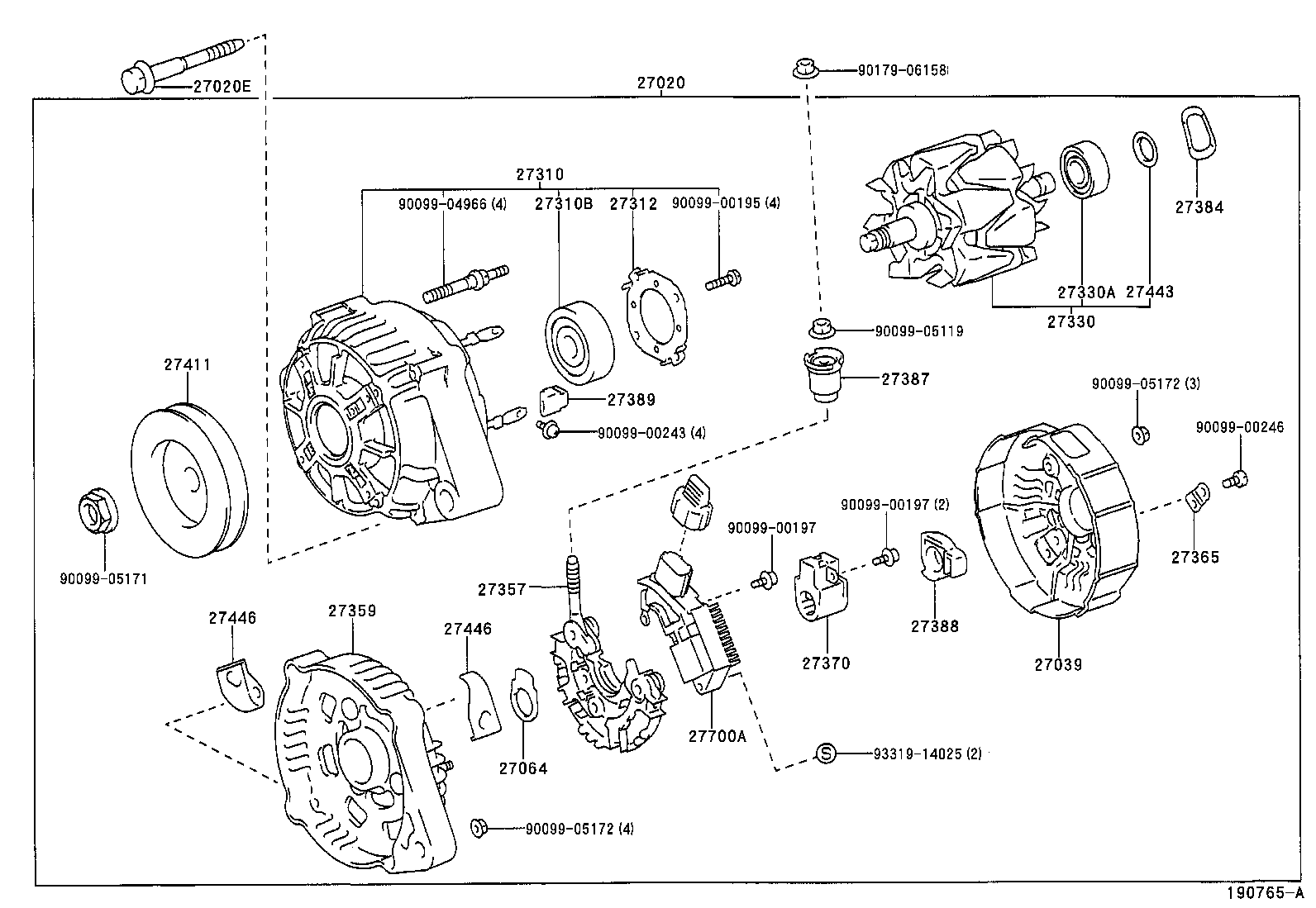 27060-28130 ALTERNATOR ASSY product image