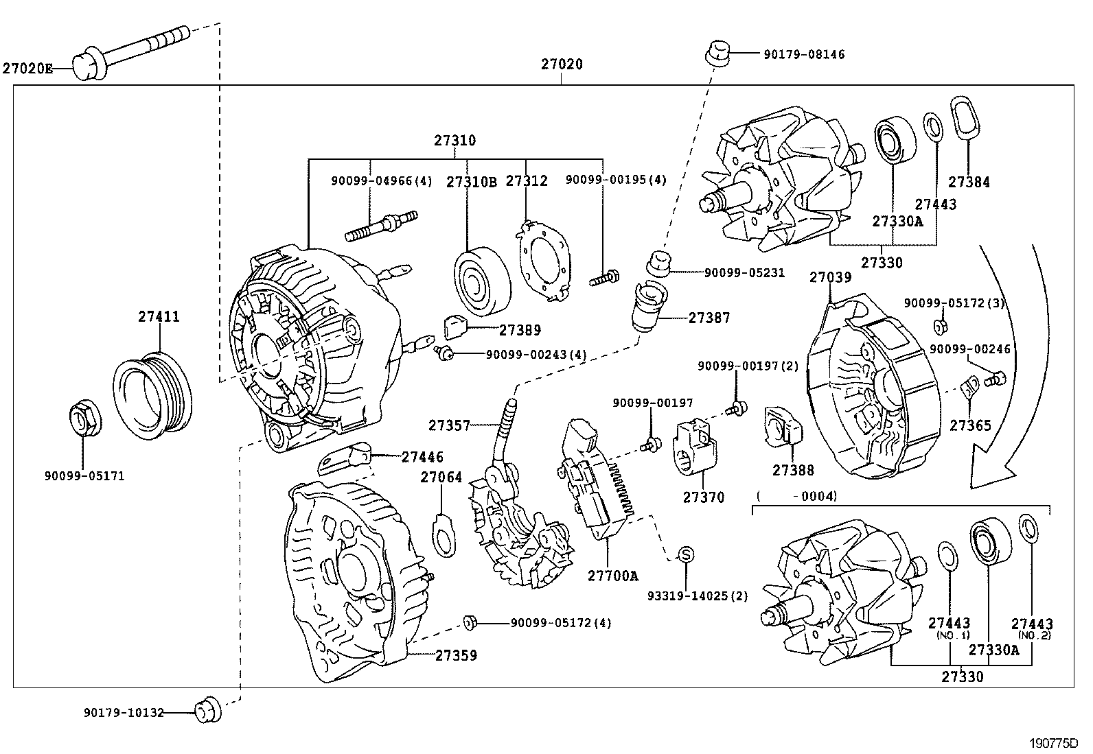 27039-46360 COVER, ALTERNATOR REAR END product image